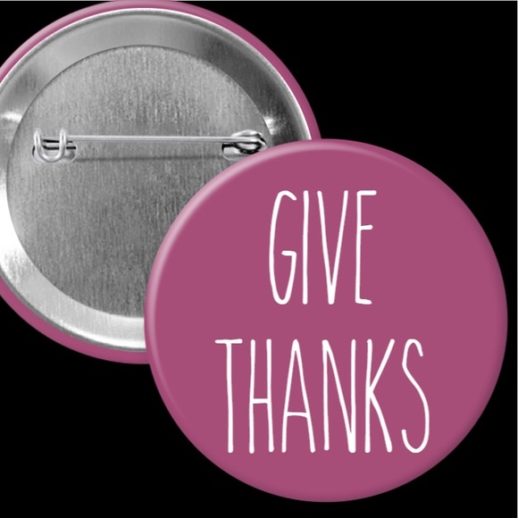 Give Thanks Rae Dunn Retractable Badge Holder - Picture 3 of 5